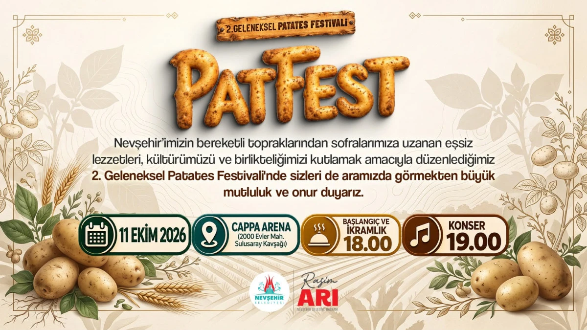 2. Geleneksel Patates Festivali 11 Ekim&rsquo;de