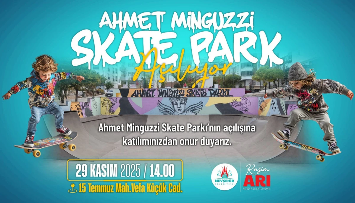 Ahmet Minguzzi Skate Parkı Açılıyor: Kaykay Tutkunları Bu Açılışı Kaçırmasın!