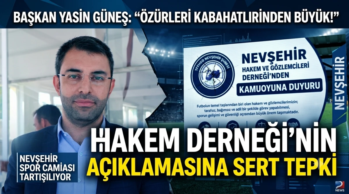 Başkan Yasin G&uuml;neş&rsquo;ten Hakem Derneği&rsquo;ne Sert Tepki: "&Ouml;z&uuml;rleri Kabahatlerinden B&uuml;y&uuml;k!"