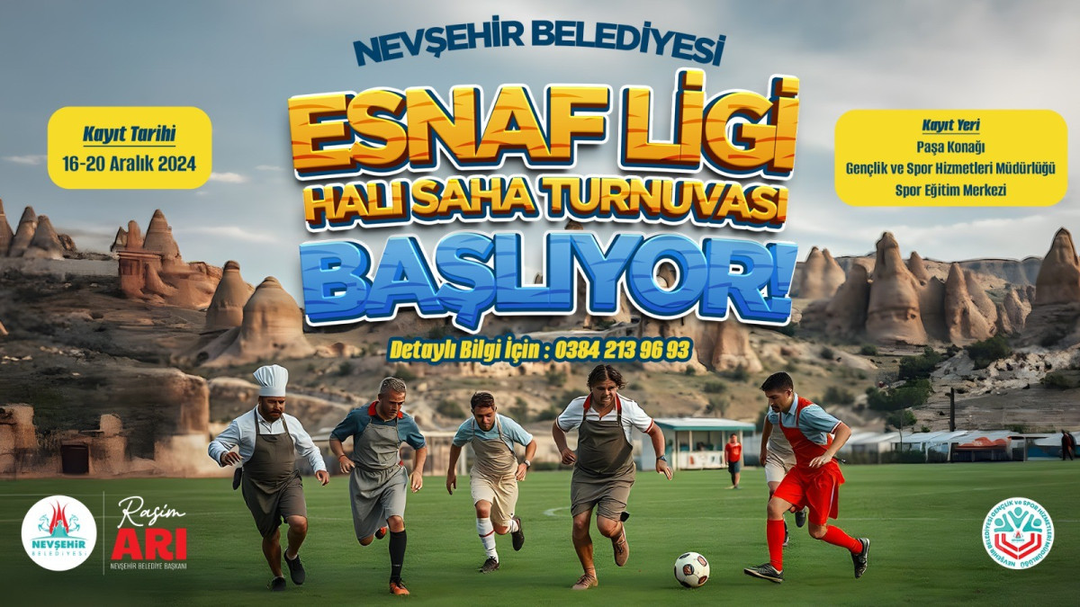 Esnaf Ligi Halı Saha Futbol Turnuvası Düzenlenecek