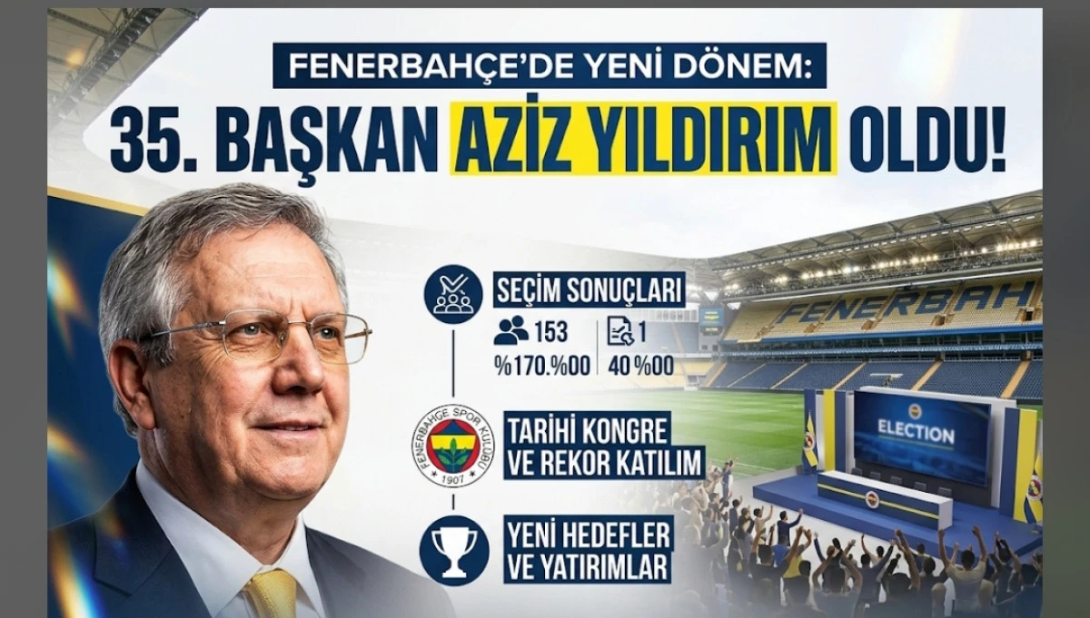 FENERBAHÇE'DE YENİ DÖNEM: 35. BAŞKAN AZIZ YILDIRIM OLDU!