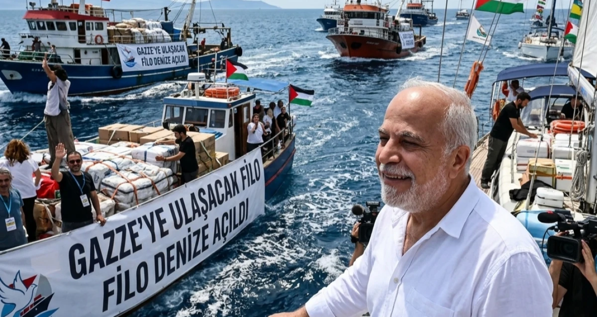 Gazze&rsquo;ye ulaşacak filo denize a&ccedil;ıldı 