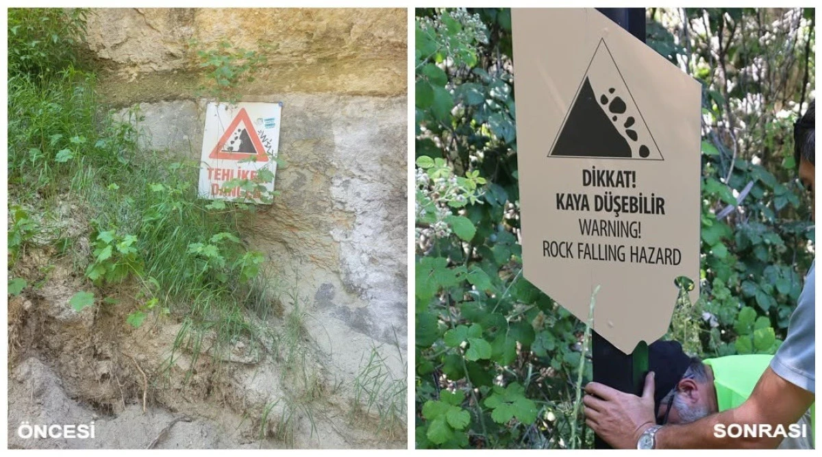 G&uuml;vercinlik Vadisi'nde bilgilendirme levhaları yenilendi