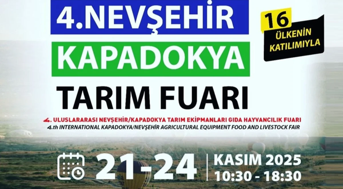 Kapadokya Tarım Fuarı için Gerisayım
