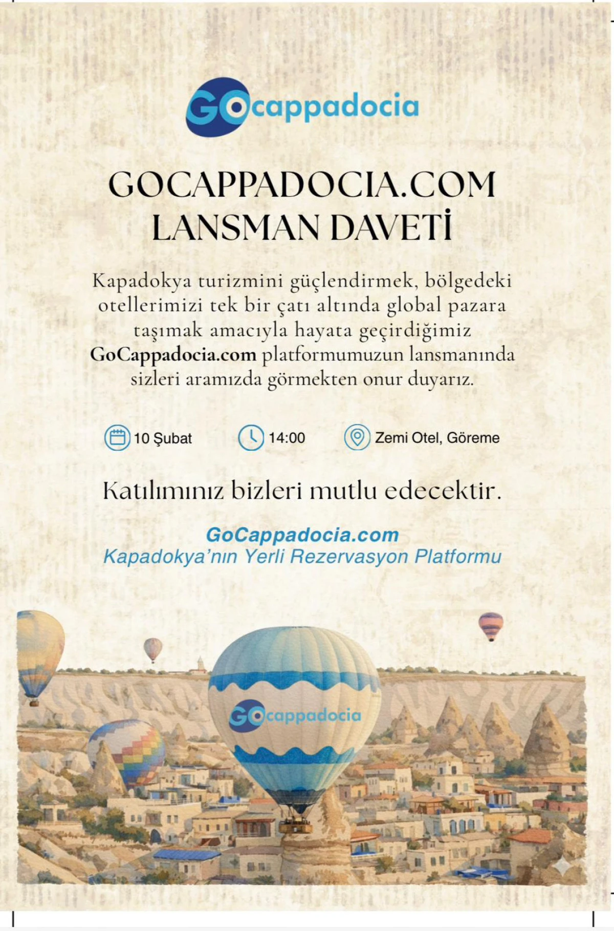 Kapadokya Turizminde Yeni D&ouml;nem: "GoCappadocia.com" D&uuml;nya Pazarına A&ccedil;ılıyor