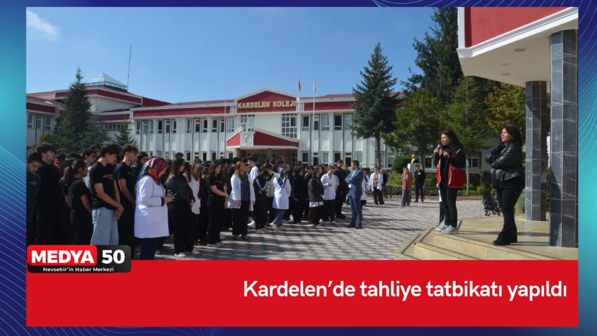 Kardelen&rsquo;de tahliye tatbikatı yapıldı
