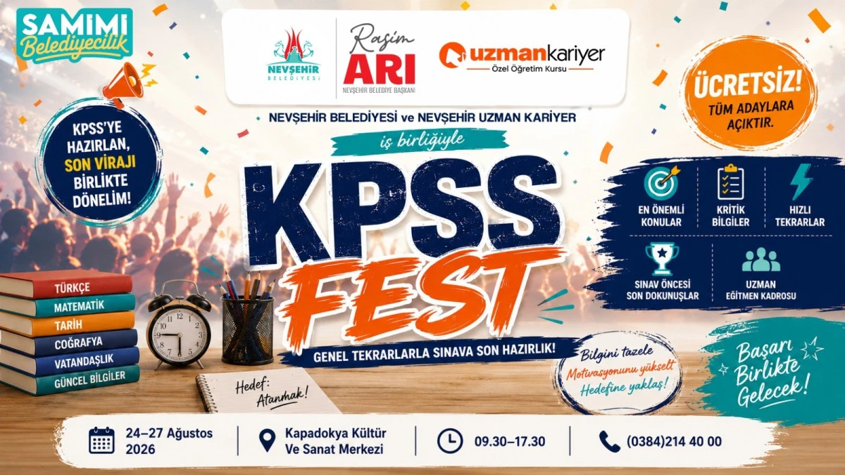 &ldquo;KPSS Fest&rdquo; Genel Tekrar ve Motivasyon Zirvesi Başlıyor