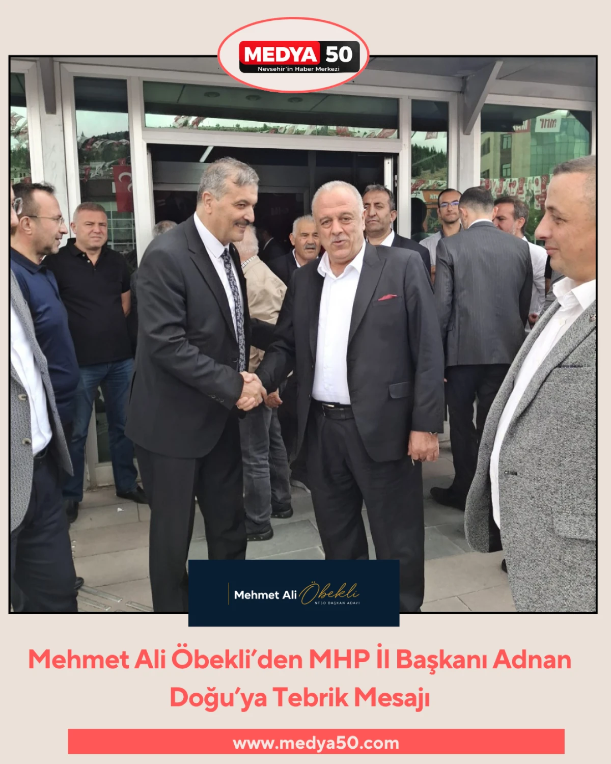 Mehmet Ali &Ouml;bekli&rsquo;den MHP İl Başkanı Adnan Doğu&rsquo;ya Tebrik Mesajı