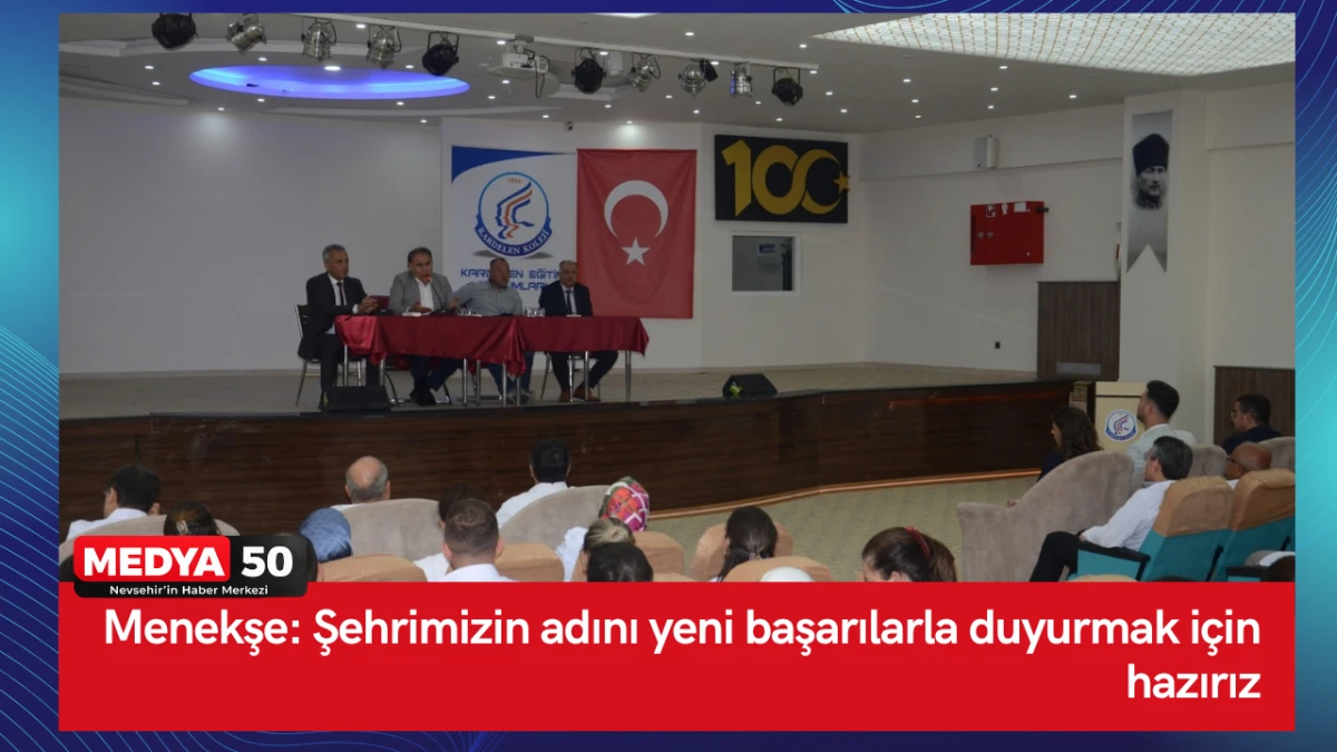 Menekşe: Şehrimizin adını yeni başarılarla duyurmak i&ccedil;in hazırız