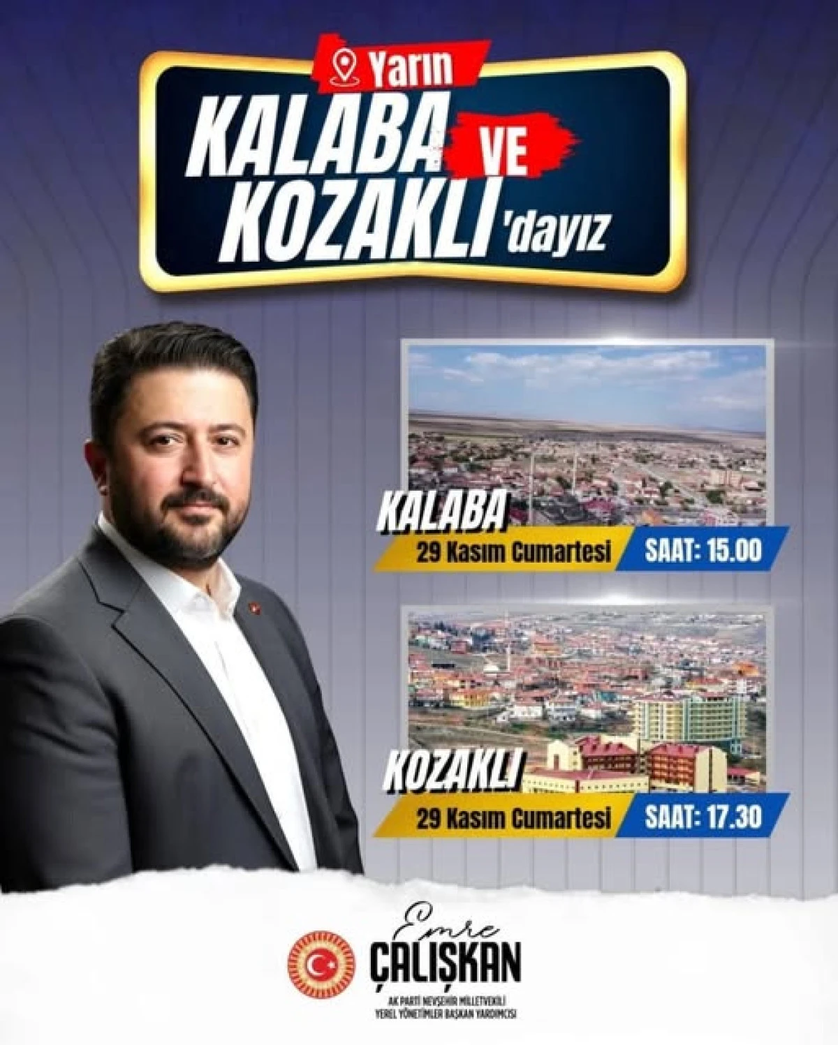 Milletvekili Emre Çalışkan Kalaba ve Kozaklı’da Vatandaşlarla Buluşuyor