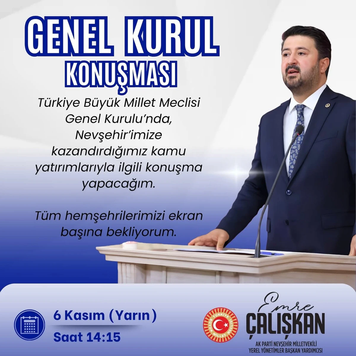 Milletvekili Emre Çalışkan TBMM Kürsüsünde