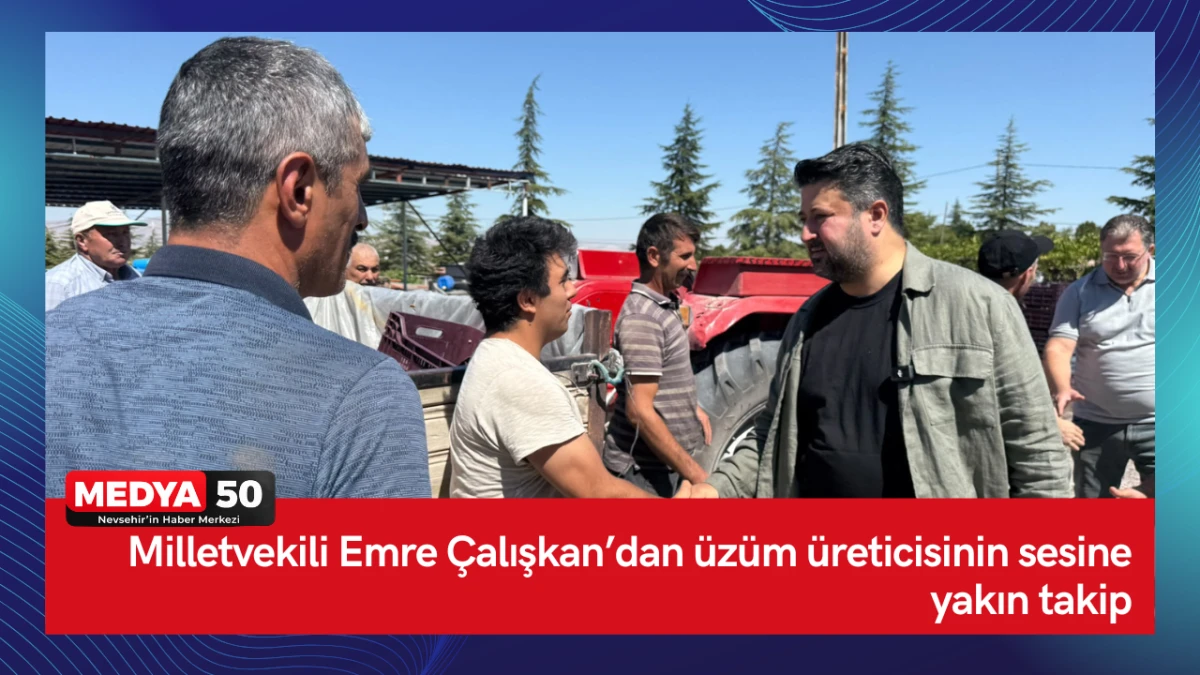 Milletvekili Emre &Ccedil;alışkan&rsquo;dan &uuml;z&uuml;m &uuml;reticisinin sesine yakın takip