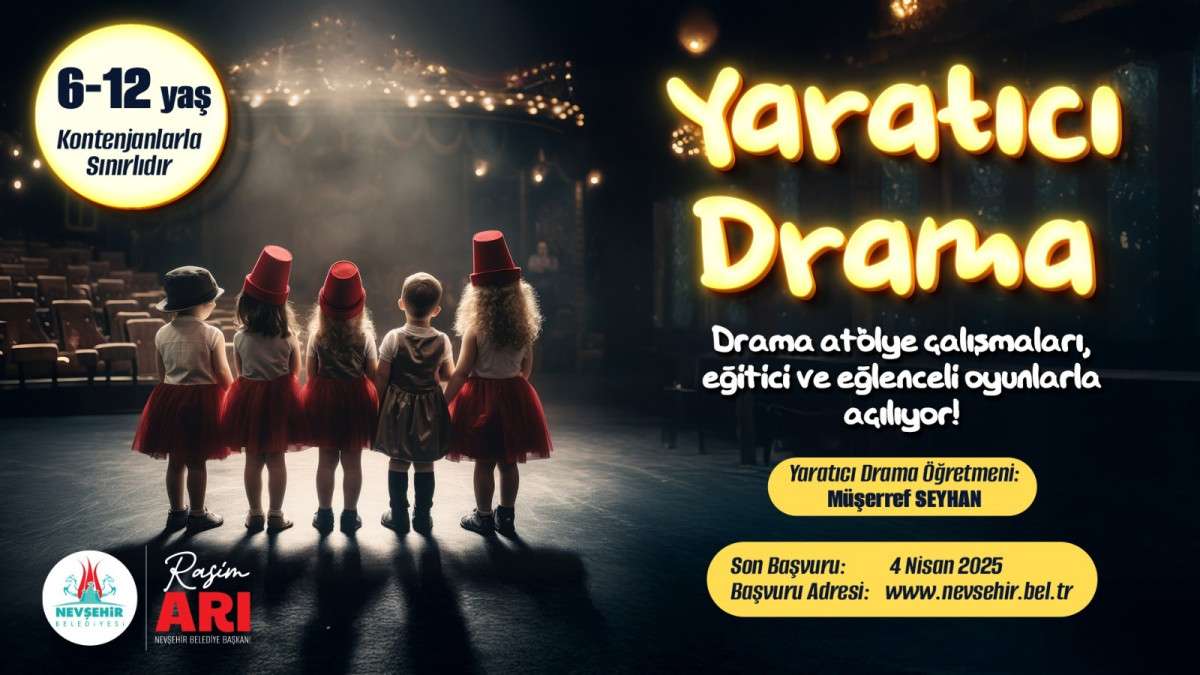 Nevşehir Belediyesi, Çocuklar İçin Yaratıcı Drama Kursu Düzenliyor