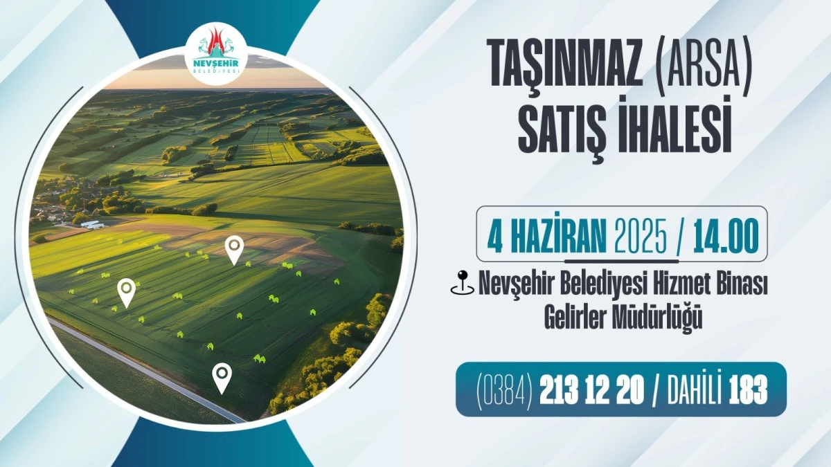 Nevşehir Belediyesi Taşınmaz Satış İhalesi