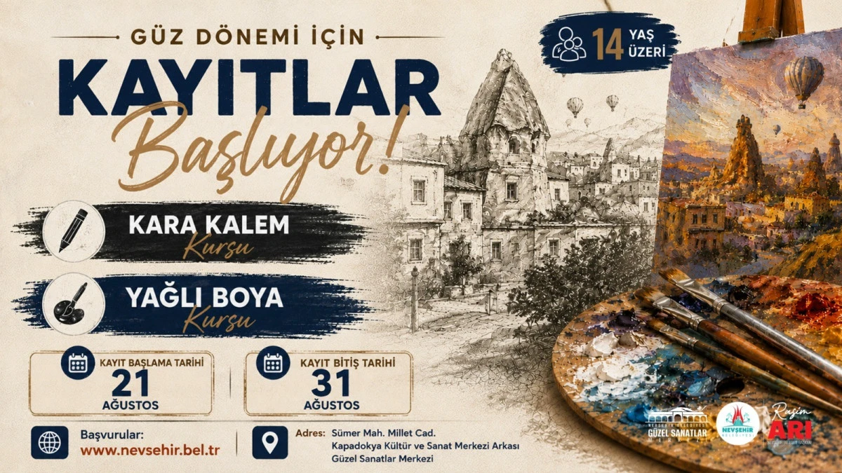 Nevşehir Belediyesi&rsquo;nde G&uuml;z D&ouml;nemi Sanat Kursları Başlıyor