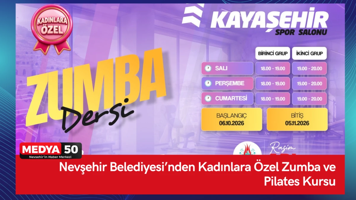 Nevşehir Belediyesi&rsquo;nden Kadınlara &Ouml;zel Zumba ve Pilates Kursu