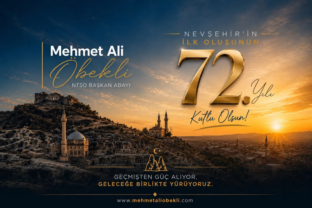 Nevşehir Ticaret ve Sanayi Odası (NTSO) Başkan Adayı Mehmet Ali &Ouml;bekli, Nevşehir&rsquo;in il oluşunun 72.yıld&ouml;n&uuml;m&uuml; dolayısıyla kutlama mesajı yayımladı.