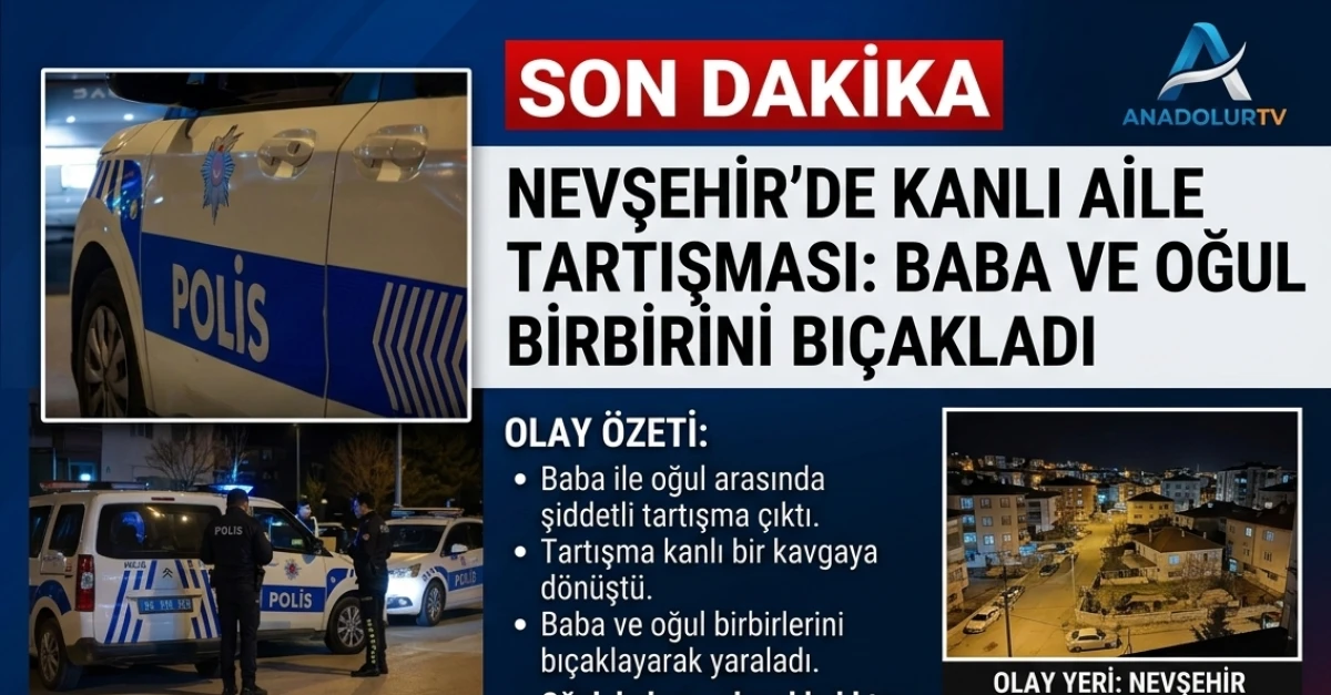 NEVŞEHİR&rsquo;DE AİLE KAVGASI KANLI BİTTİ: BABA VE OĞUL BİRBİRİNİ BI&Ccedil;AKLADI!
