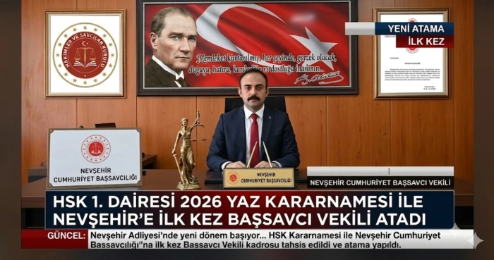 NEVŞEHİR&rsquo;DE BİR İLK: CUMHURİYET BAŞSAVCILIĞI&rsquo;NA İLK KEZ BAŞSAVCI VEKİLİ ATANDI!