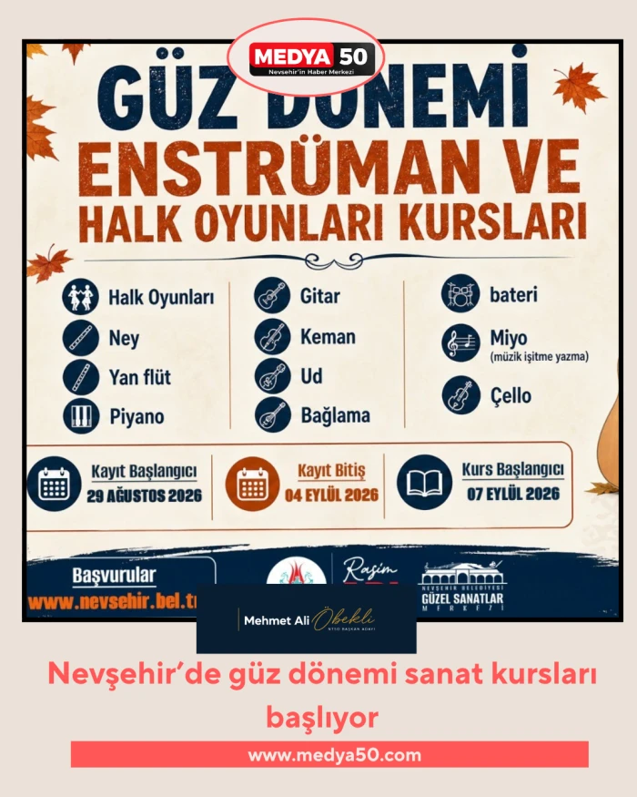 Nevşehir&rsquo;de g&uuml;z d&ouml;nemi sanat kursları başlıyor