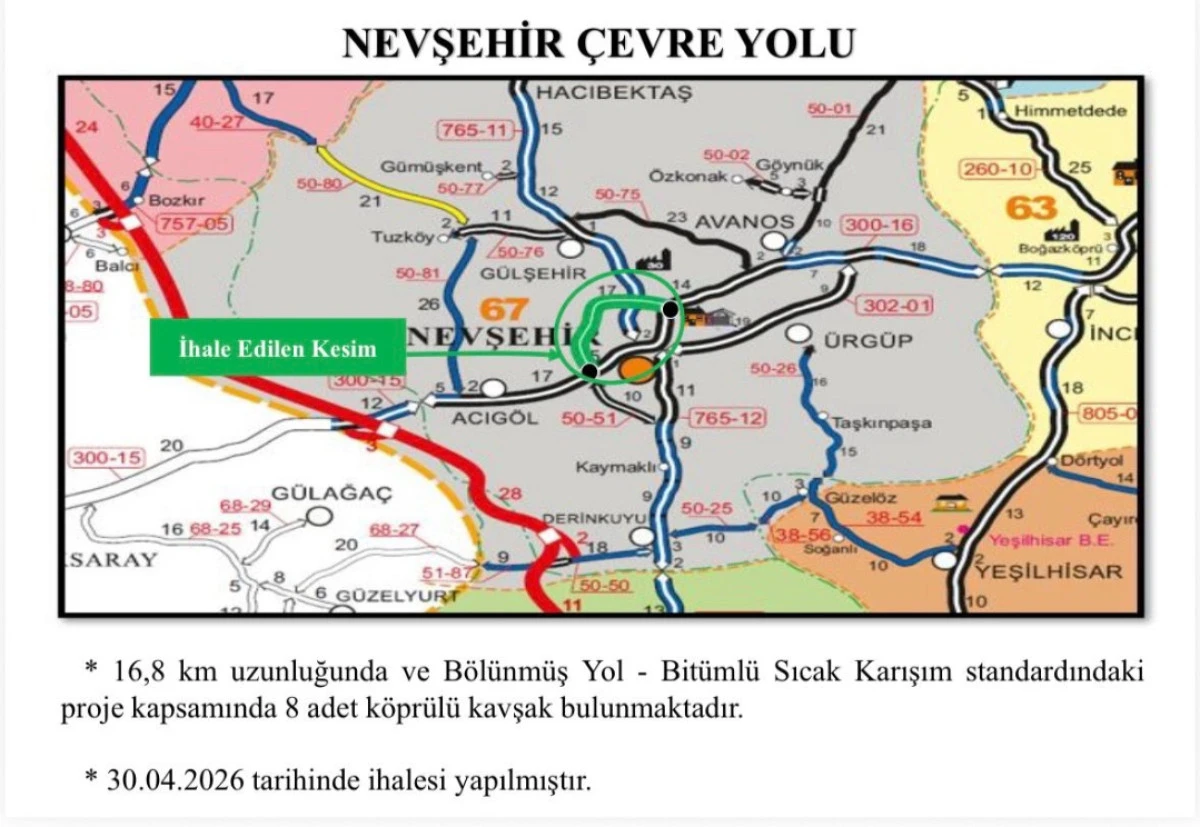 NEVŞEHİR&rsquo;DE TARİHİ İMZA: &Ccedil;EVRE YOLU İHALESİ GER&Ccedil;EKLEŞTİRİLDİ!