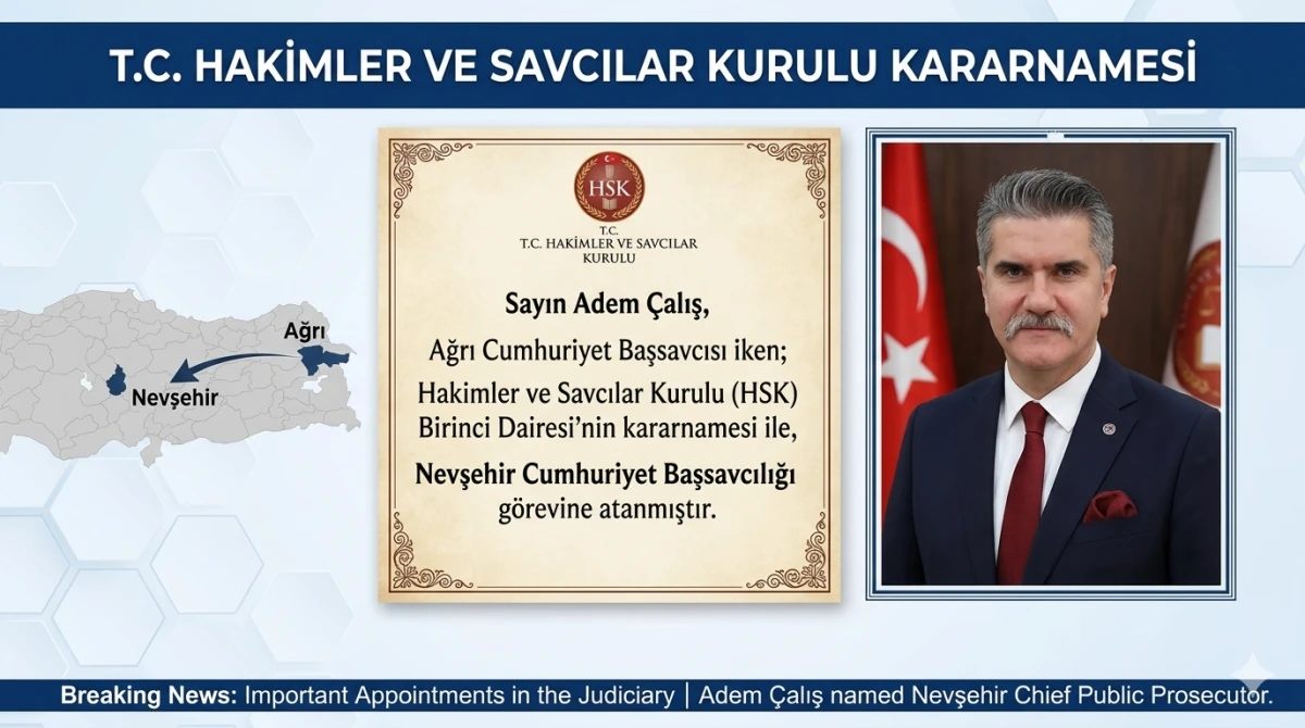 NEVŞEHİR&rsquo;İN YENİ CUMHURİYET BAŞSAVCISI ADEM &Ccedil;ALIŞ OLDU!