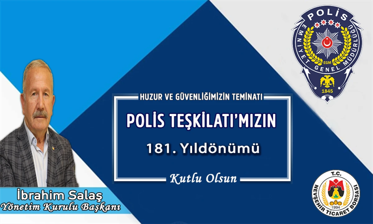 NTB Başkanı İbrahim Salaş&rsquo;tan 10 Nisan Polis Haftası Mesajı