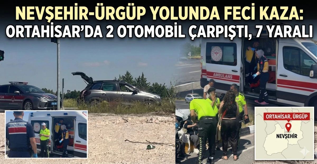 Ortahisar&rsquo;da Feci Kaza: 2 Otomobil &Ccedil;arpıştı, 7 Yaralı!