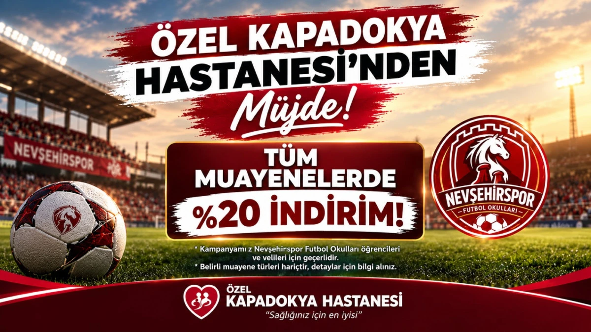 &Ouml;zel Kapadokya Hastanesi&rsquo;nden Nevşehirspor Futbol Okulları&rsquo;na &Ouml;zel İndirim