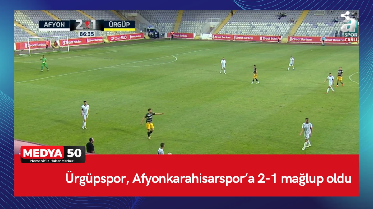 &Uuml;rg&uuml;pspor, Afyonkarahisarspor&rsquo;a 2-1 mağlup oldu