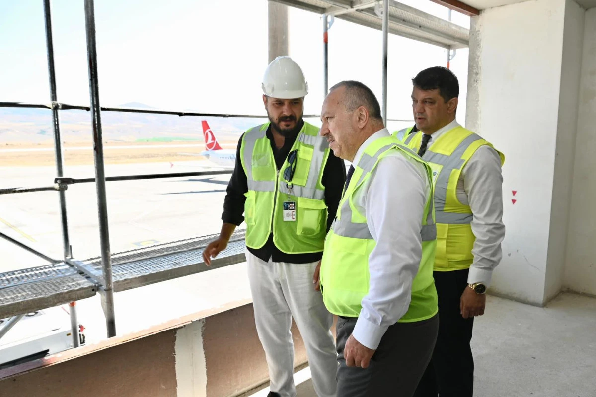Vali Ali Fidan, Kapadokya Havalimanı Yeni Terminal İnşaatını İnceledi